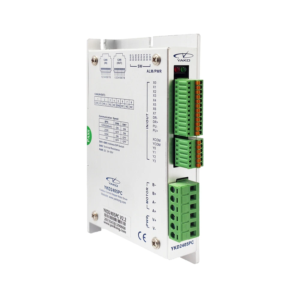 YKD2405PC CAN-open fieldbus Управление драйвером шагового двигателя Новый и оригинальный YAKO
YKD2405PC CAN-open fieldbus Управление драйвером шагового двигателя Новый и оригинальный YAKO