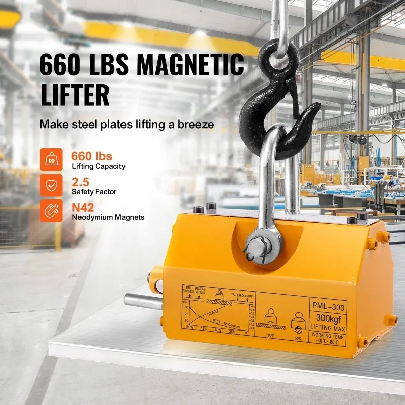 【From China】 100KG-2000KG Permanent Magnetic Lifter Pulling Capacity 2.5 Safety Factor Neodymium & Steel Lifting Magnet Lift Ma
【From China】 100KG-2000KG Permanent Magnetic Lifter Pulling Capacity 2.5 Safety Factor Neodymium & Steel Lifting Magnet Lift Ma