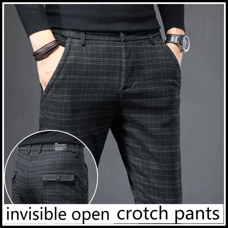 Invisible crotch pants casual men's business loose straight slim new plaid work easy to play field cargo pants men
Invisible crotch pants casual men's business loose straight slim new plaid work easy to play field cargo pants men