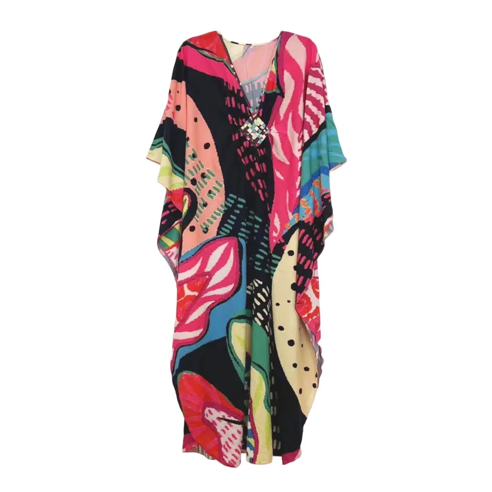 Fashion V Neck Summer Sunscreen Smock Long Loose Swimsuit Cover Up Dress Bathing Suit Casual Beachwear Shirt for Women
Fashion V Neck Summer Sunscreen Smock Long Loose Swimsuit Cover Up Dress Bathing Suit Casual Beachwear Shirt for Women