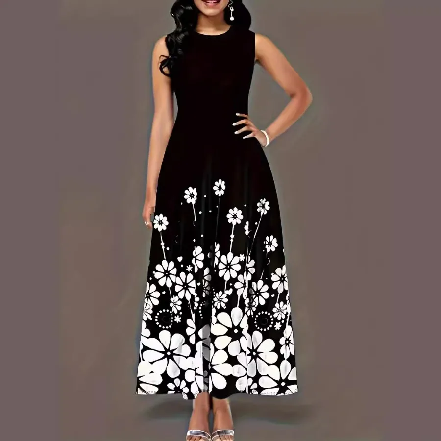 【New style】2026 - European and American summer new fashion sleeveless print loose round neck simple temperament dress
【New style】2026 - European and American summer new fashion sleeveless print loose round neck simple temperament dress