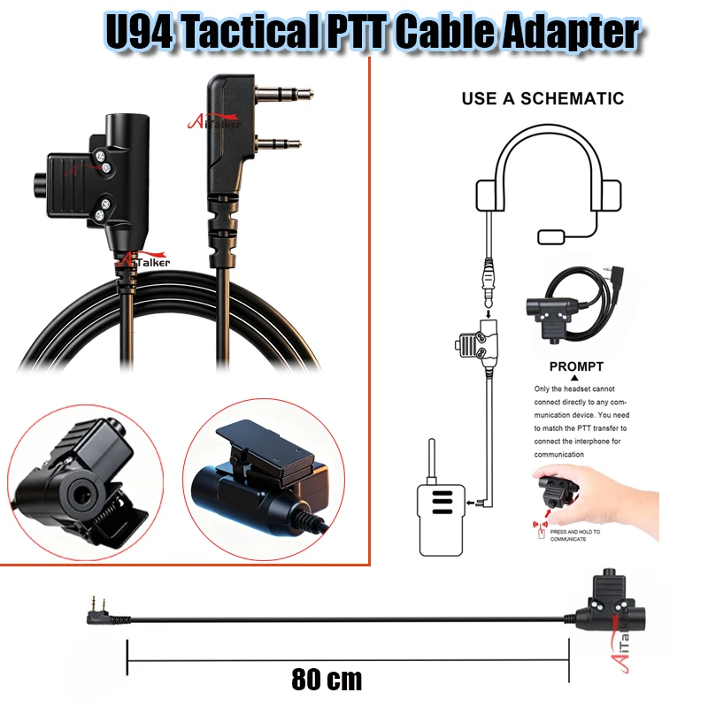 Civil U94 PTT Cable K Connector Tactical Headset Adapter for Baofeng Walkie Talkie Headset Sordin Headphone Copy Earmor MSA TCA
Civil U94 PTT Cable K Connector Tactical Headset Adapter for Baofeng Walkie Talkie Headset Sordin Headphone Copy Earmor MSA TCA