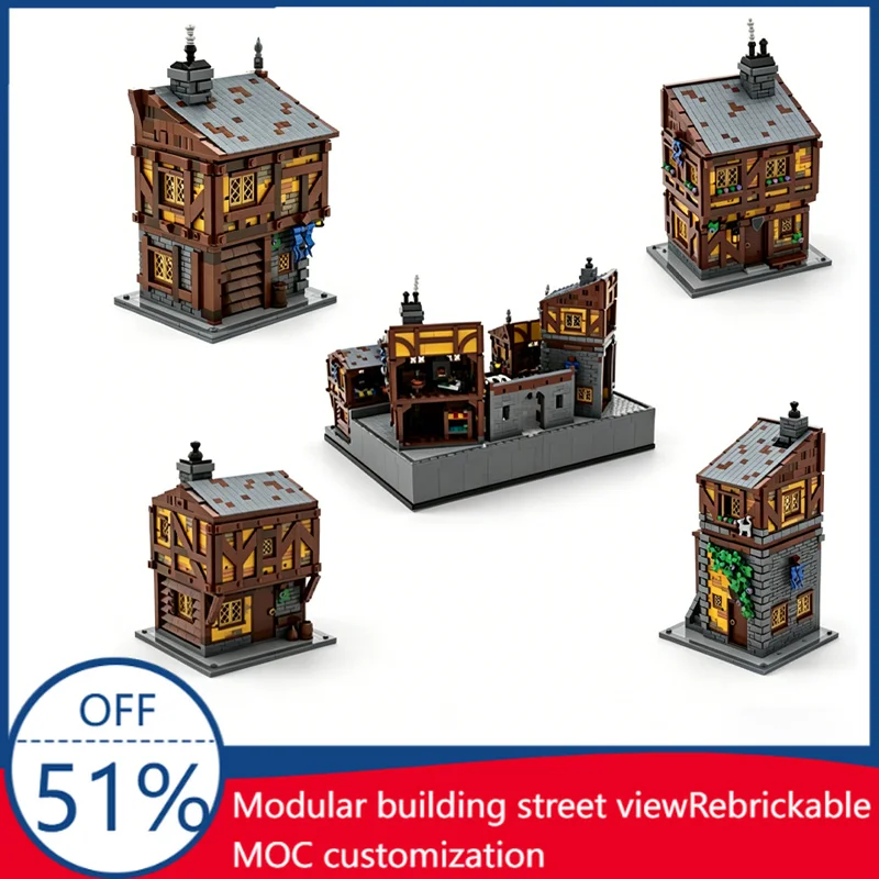 Medieval House MOC Creative Street View Building Blocks Architecture Model DIY Educational Assembly Toy Birthday Creative Gifts
Medieval House MOC Creative Street View Building Blocks Architecture Model DIY Educational Assembly Toy Birthday Creative Gifts