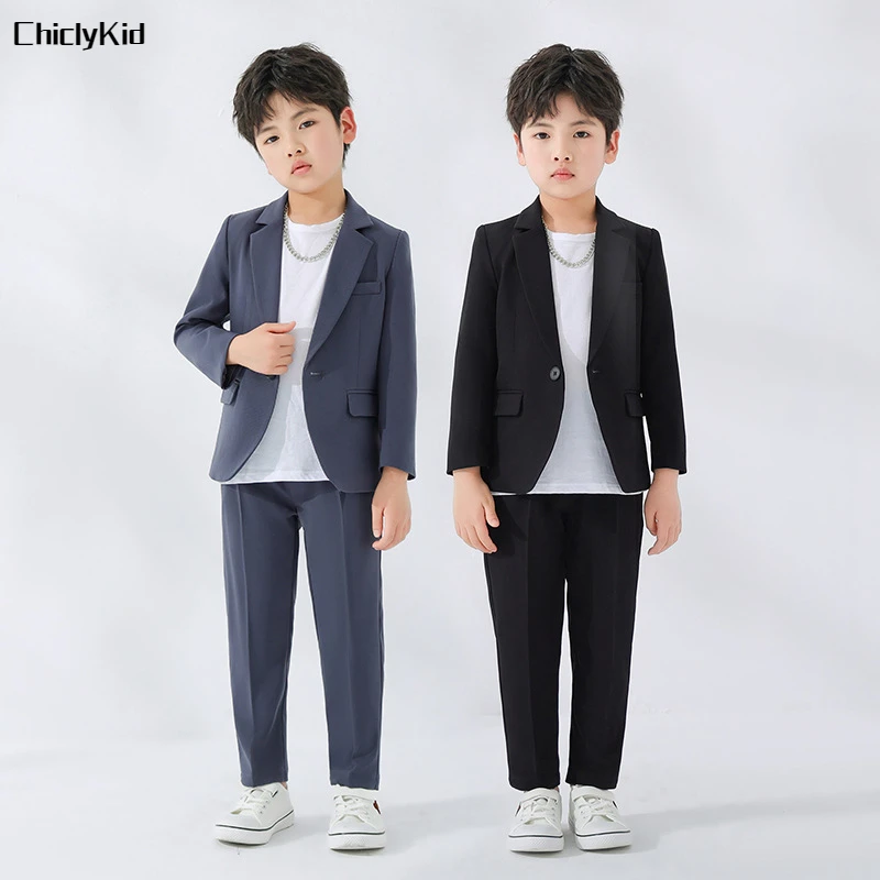 Boys Solid Blazer Jacket Pants Suits Kids Tuxedo Formal Dress Clothes Sets Children Fashion British Costume Toddler Leisure Suit
Boys Solid Blazer Jacket Pants Suits Kids Tuxedo Formal Dress Clothes Sets Children Fashion British Costume Toddler Leisure Suit