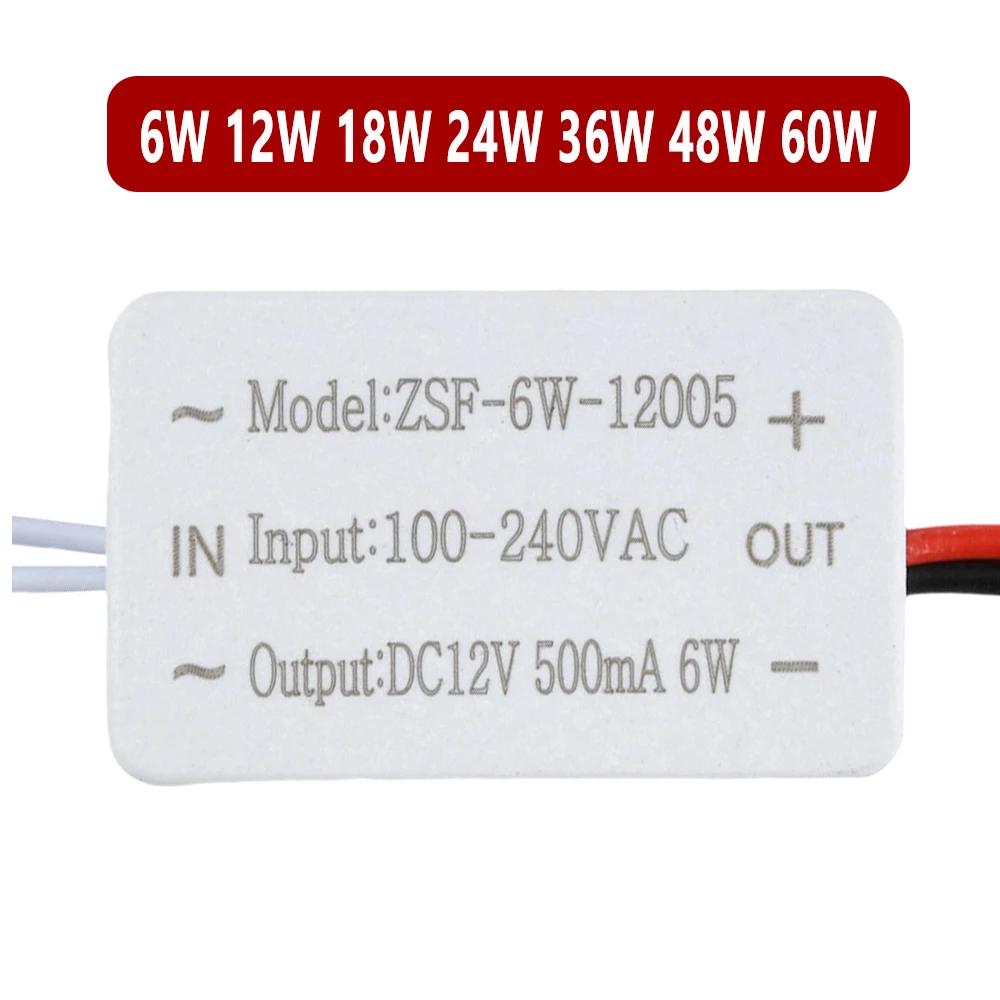 6W 12W 18W 24W 36W 48W 60W Светодиодный драйвер Трансформатор освещения DC12V Модуль драйвера постоянного напряжения с корпусом для светодиодного освещения
6W 12W 18W 24W 36W 48W 60W Светодиодный драйвер Трансформатор освещения DC12V Модуль драйвера постоянного напряжения с корпусом для светодиодного освещения