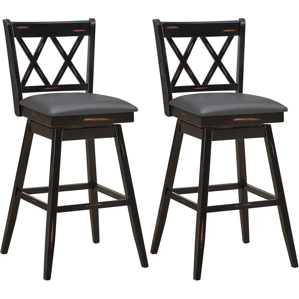 2-Piece Swivel Bar Stool Set, 29.5 High with Footrest, Upholstered Cushion, Ergonomic Backrest, Suitable for Home, Pub, Restaura
2-Piece Swivel Bar Stool Set, 29.5 High with Footrest, Upholstered Cushion, Ergonomic Backrest, Suitable for Home, Pub, Restaura