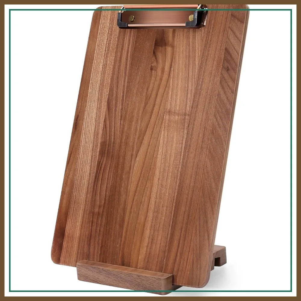 Walnut Wood Clipboard 12.6"x8.7" with Stable Base, Solid Hardwood, Free Stand Holder for Office School
Walnut Wood Clipboard 12.6"x8.7" with Stable Base, Solid Hardwood, Free Stand Holder for Office School