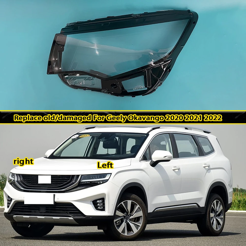 For Geely Okavango 2020 2021 2022 Headlight Cover Transparent Headlamp Lamp Shell Lens Replace Original Lampshade Plexiglass
For Geely Okavango 2020 2021 2022 Headlight Cover Transparent Headlamp Lamp Shell Lens Replace Original Lampshade Plexiglass