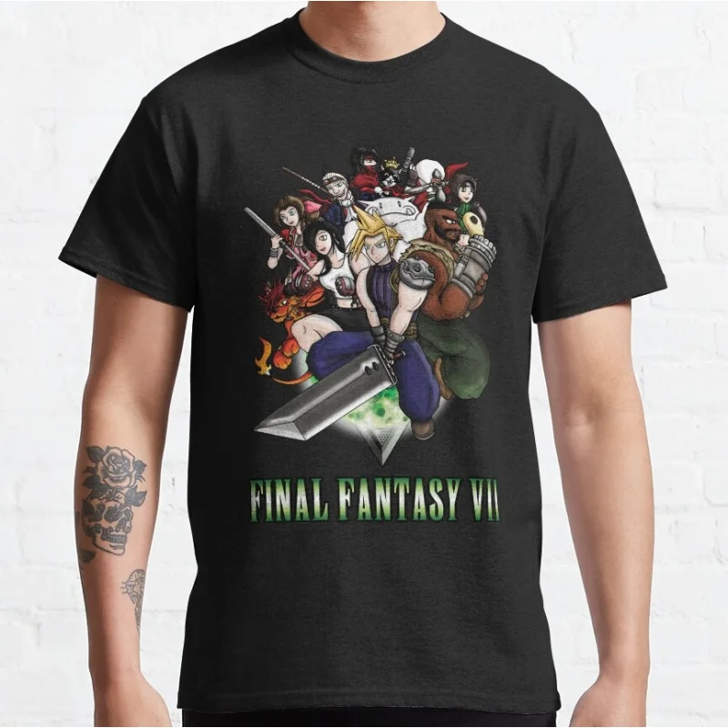 Final Fantasy VII Heroes Gift t shirt for RPG gamer 100% cotton printed tee Men's Short Sleeve Graphic Clothes All size tops
Final Fantasy VII Heroes Gift t shirt for RPG gamer 100% cotton printed tee Men's Short Sleeve Graphic Clothes All size tops