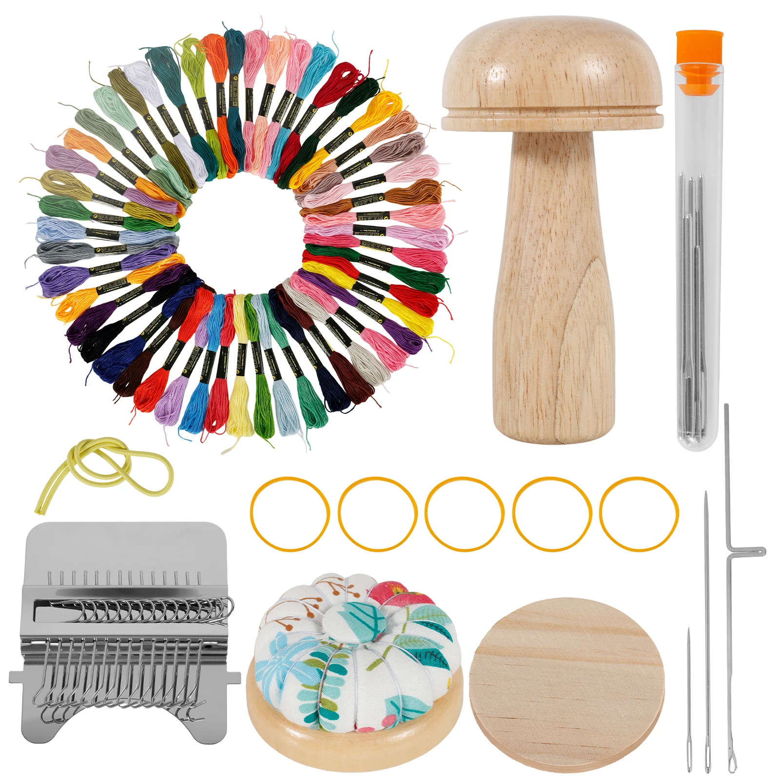 Набор для вязания мини-грибов, мини-ткацкий станок Speedweve с 14 крючками и 50 цветными нитями для ремонта одежды и джинсов
Набор для вязания мини-грибов, мини-ткацкий станок Speedweve с 14 крючками и 50 цветными нитями для ремонта одежды и джинсов