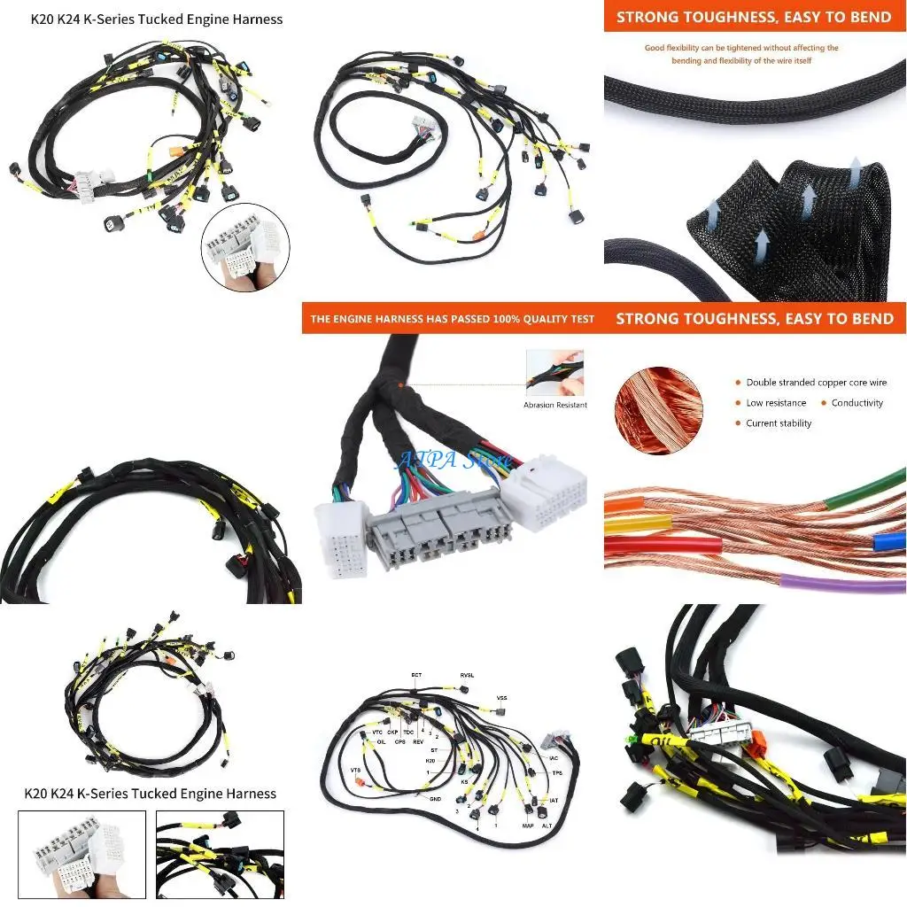 U13C Engine Conversion Harnesses Flexible Conversion Wiring for K-Swaps Integra-CRX
U13C Engine Conversion Harnesses Flexible Conversion Wiring for K-Swaps Integra-CRX