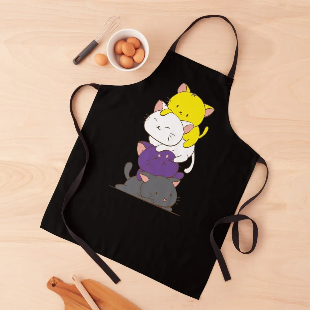 Nonbinary Pride Flag Kawaii Cats Cute LGBTQ Non-binary Kitty for Enby Apron Kitchenware Kitchen on the wall Apron
Nonbinary Pride Flag Kawaii Cats Cute LGBTQ Non-binary Kitty for Enby Apron Kitchenware Kitchen on the wall Apron