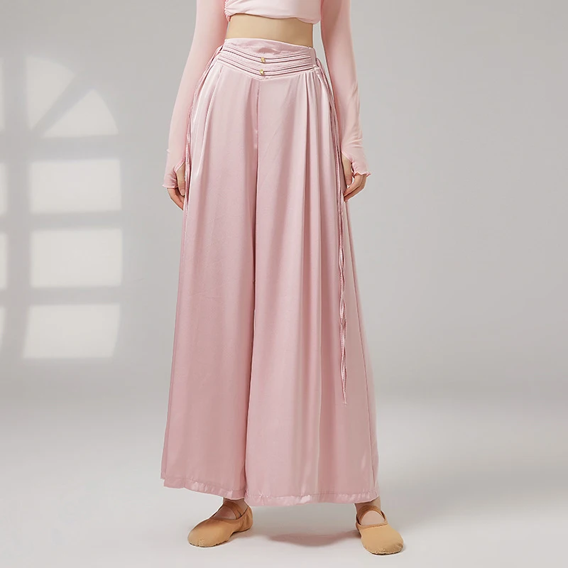 Women’s Classical Dance Pant Wide Leg Satin Long Trousers Side Bands Modern Dance Performance Costume Ballet Training Clothes
Women’s Classical Dance Pant Wide Leg Satin Long Trousers Side Bands Modern Dance Performance Costume Ballet Training Clothes