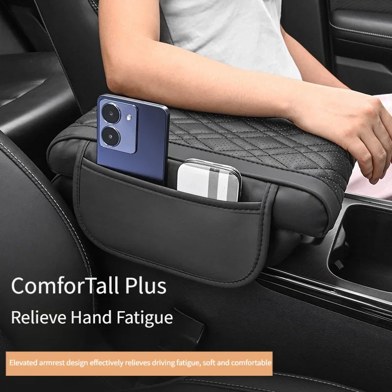 Universal Leather Elastic Sponge Car Armrest Box Height Pad With Side Storage Bag Center Console Armrest Protective Support Cush
Universal Leather Elastic Sponge Car Armrest Box Height Pad With Side Storage Bag Center Console Armrest Protective Support Cush