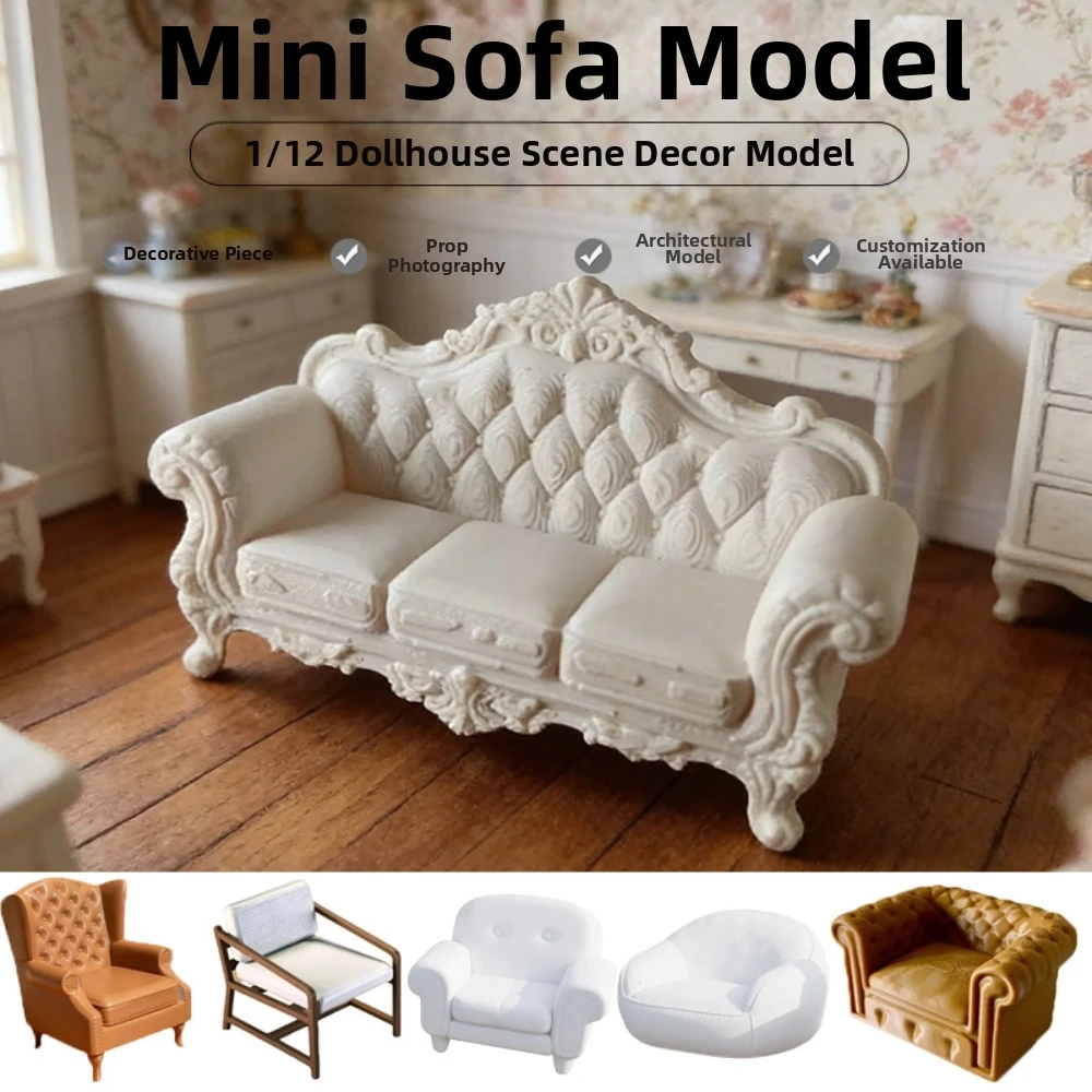 New 1:12 Dollhouse Simulation Sofa Mini Multistyles Living Room Furniture European Style Sofa Model
New 1:12 Dollhouse Simulation Sofa Mini Multistyles Living Room Furniture European Style Sofa Model