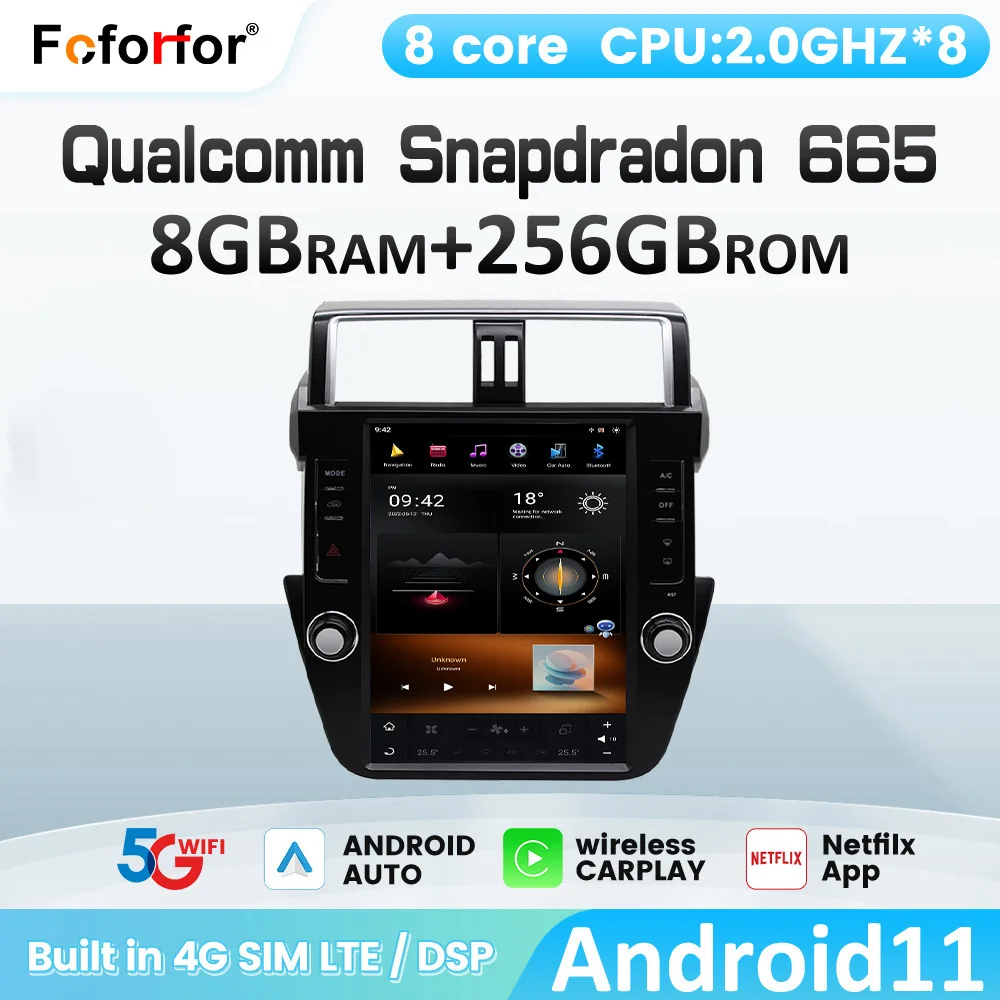 Android11 For Toyota Land Cruiser Prado 150 2014-2017 Tesla Style Screen Auto Radio Car GPS Navigation Multimedia Player Carplay
Android11 For Toyota Land Cruiser Prado 150 2014-2017 Tesla Style Screen Auto Radio Car GPS Navigation Multimedia Player Carplay