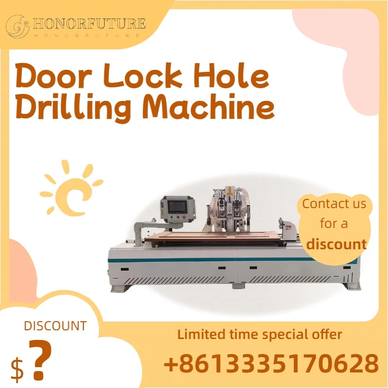Wooden Door Lock Drilling Machine Hole Drilling Machine and Mortise for Solid Or Hollow Core Wood Doors
Wooden Door Lock Drilling Machine Hole Drilling Machine and Mortise for Solid Or Hollow Core Wood Doors