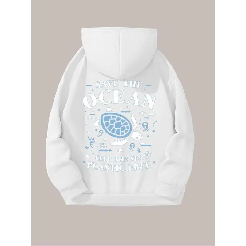 Women's Save The Ocean Hoodie "Plastic Free Sea" Marine Turtle Print Eco-Friendly Pullover Ocean Lover Gift
Women's Save The Ocean Hoodie "Plastic Free Sea" Marine Turtle Print Eco-Friendly Pullover Ocean Lover Gift