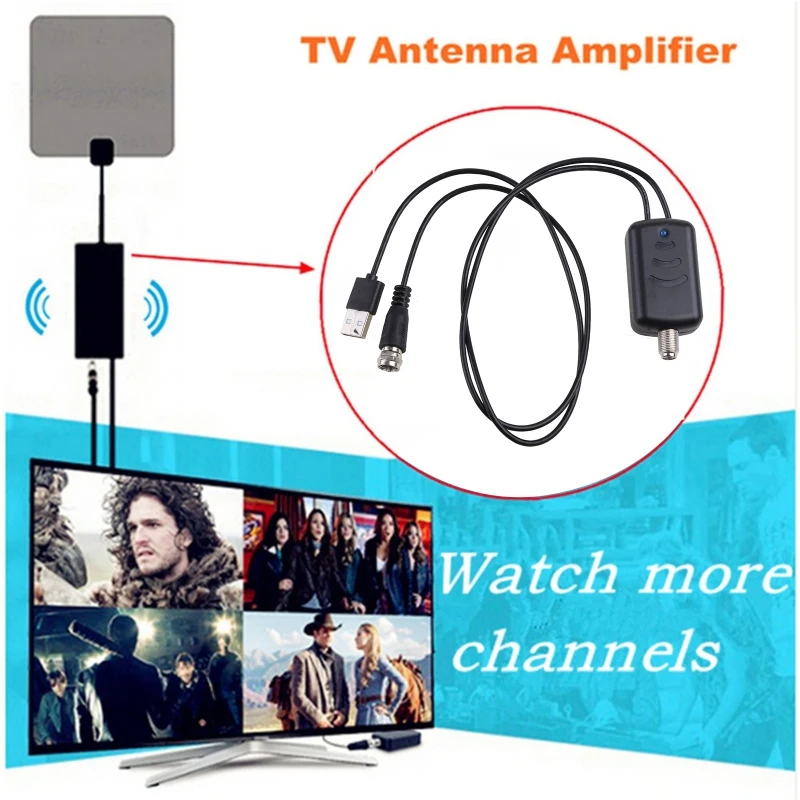 Indoor TV Antenna Amplifier VHF(172-240Mhz) \ UHF(470-860Mhz) Working Frequency F Male Connector USB Power Supply
Indoor TV Antenna Amplifier VHF(172-240Mhz) \ UHF(470-860Mhz) Working Frequency F Male Connector USB Power Supply