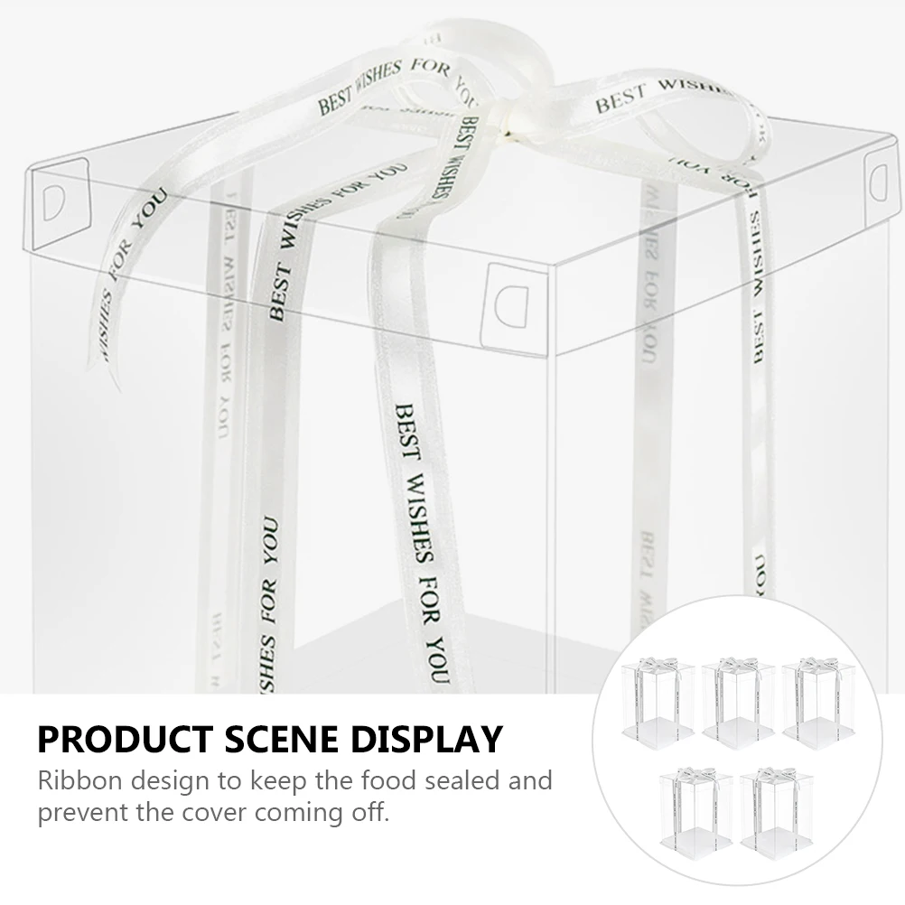 5 Pcs Birthday Cake Box Holder Square Storage Container Food Packaging Boxes Wrapping Case Take Away Transparent
5 Pcs Birthday Cake Box Holder Square Storage Container Food Packaging Boxes Wrapping Case Take Away Transparent