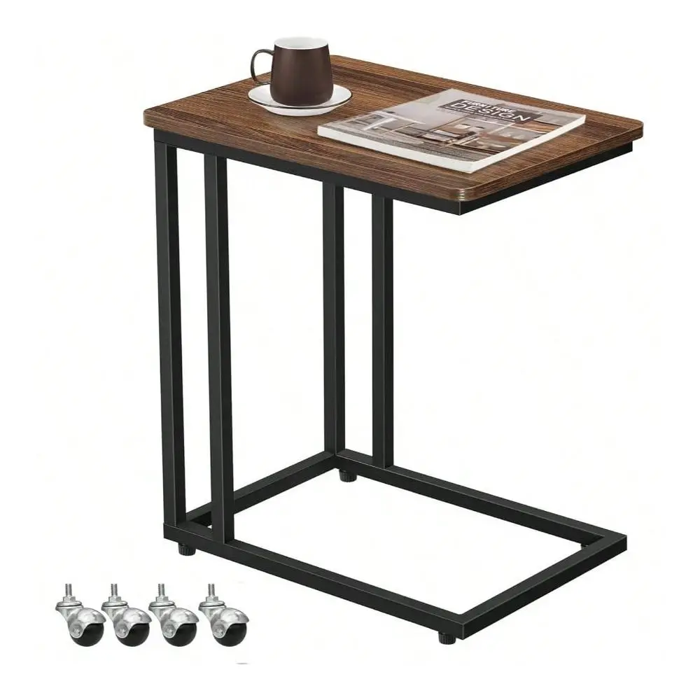 End Table, C Shaped TV Tray With Metal Frame Rolling Casters, Industrial Side Table For Living Room Bedroom, 19.7 X 13.8 X 23.6
End Table, C Shaped TV Tray With Metal Frame Rolling Casters, Industrial Side Table For Living Room Bedroom, 19.7 X 13.8 X 23.6