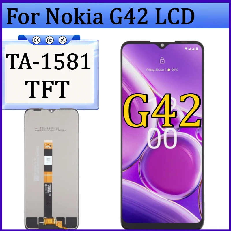 New TFT LCD For Nokia G42 LCD Display Touch Screen Digitizer Assembly NO Frame For Nokia G42 LCD Replace Repair Parts
New TFT LCD For Nokia G42 LCD Display Touch Screen Digitizer Assembly NO Frame For Nokia G42 LCD Replace Repair Parts