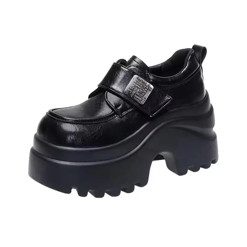 NEW 9CM Heels Buckle Casual Leather Shoes 2025 Autumn Women Chunky Sneakers Comfortable Pumps High Platform Walking Shoes Woman
NEW 9CM Heels Buckle Casual Leather Shoes 2025 Autumn Women Chunky Sneakers Comfortable Pumps High Platform Walking Shoes Woman