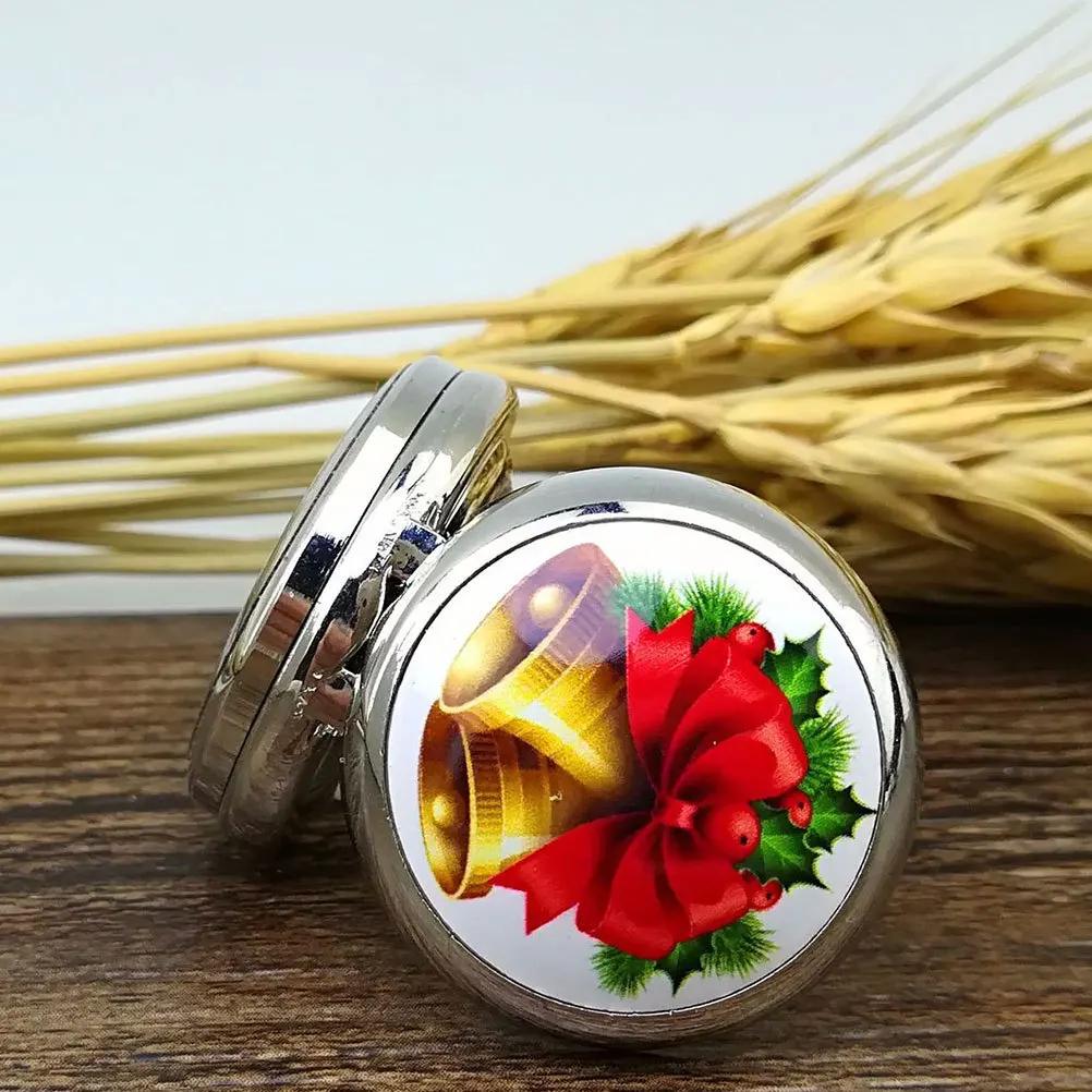 Pocket Watch Christmas Bell Printing Zinc Alloy Precise Quartz Movement Elegant Gift Outdoor Pocket Watch
Pocket Watch Christmas Bell Printing Zinc Alloy Precise Quartz Movement Elegant Gift Outdoor Pocket Watch