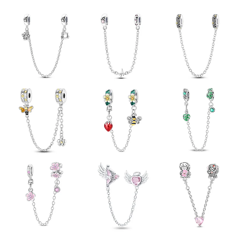 New 925 Sterling Silver Butterfly Bee Cute Claws Safety Chain For Women Fit Original Bangle Bracelet Jewelry Gift
New 925 Sterling Silver Butterfly Bee Cute Claws Safety Chain For Women Fit Original Bangle Bracelet Jewelry Gift