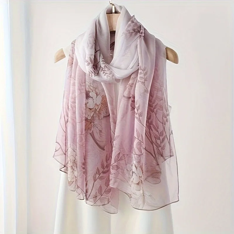 Lightweight Large 100% Mulberry Silk Chiffon Scarf for Women Oblong Shawl Neck Scarf Beach Wrap Headscarf Gift Pack Pink Floral
Lightweight Large 100% Mulberry Silk Chiffon Scarf for Women Oblong Shawl Neck Scarf Beach Wrap Headscarf Gift Pack Pink Floral