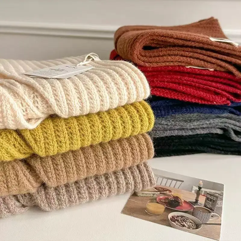 100% Pure Wool Knitted Triangle Scarf Woman Fall Winter Scarves Solid Warm Girl's Shawl Korean Style Muffler Ladies Accessories
100% Pure Wool Knitted Triangle Scarf Woman Fall Winter Scarves Solid Warm Girl's Shawl Korean Style Muffler Ladies Accessories