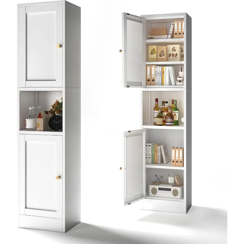 67-дюймовый высокий металлический шкаф для хранения в ванной комнате, 6-уровневая отдельно стоящая льняная башня, 2 двери, узкий тонкий металлический шкафчик для хранения, белый 
67-дюймовый высокий металлический шкаф для хранения в ванной комнате, 6-уровневая отдельно стоящая льняная башня, 2 двери, узкий тонкий металлический шкафчик для хранения, белый