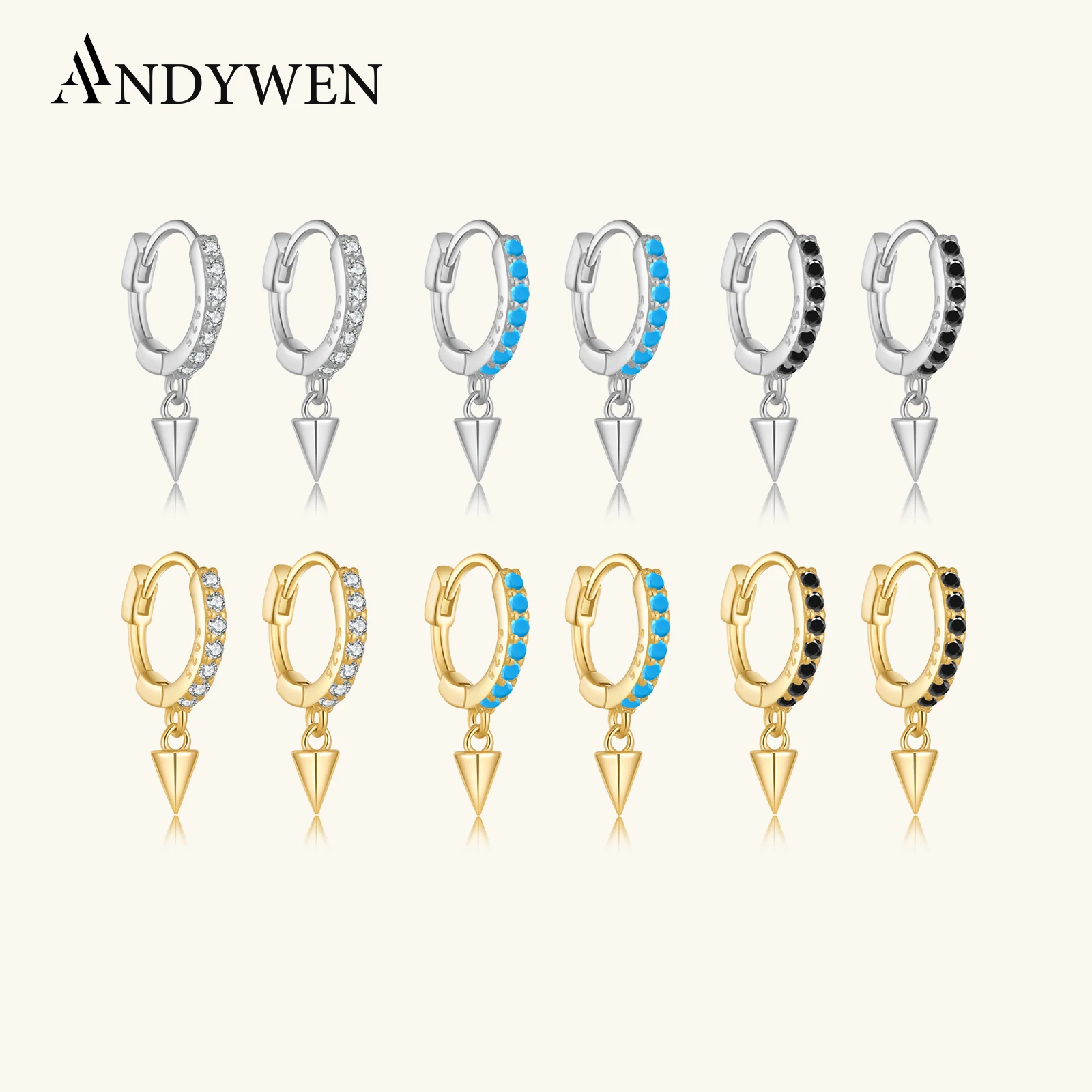 ANDYWEN 925 Sterling Mini 7mm Spike Huggies Small Hoops Loop Circle Ring Crystal CZ Women Piercing Clips On Earring Jewelry
ANDYWEN 925 Sterling Mini 7mm Spike Huggies Small Hoops Loop Circle Ring Crystal CZ Women Piercing Clips On Earring Jewelry