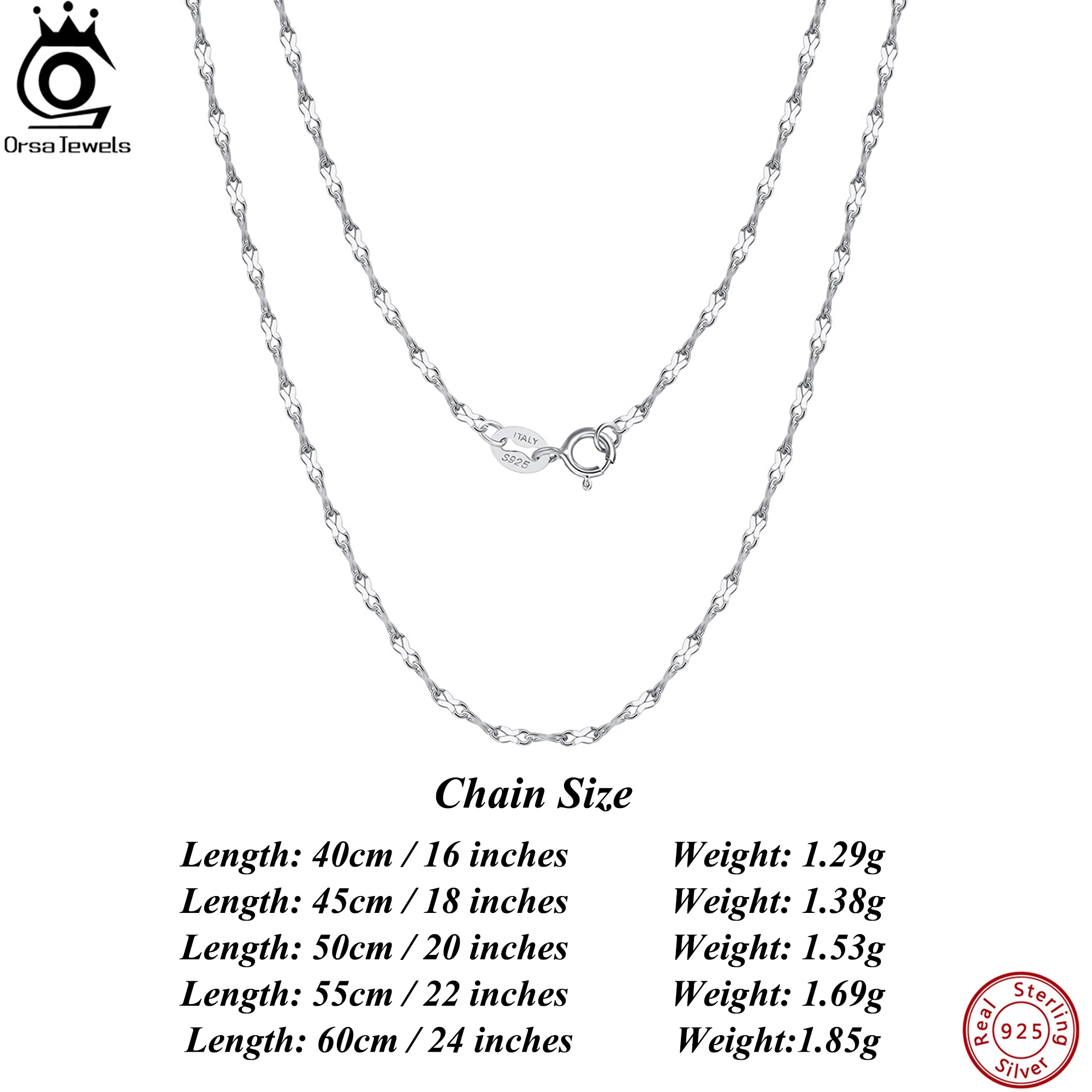 ORSA JEWELS 1,5 мм Little Infinite Charm Link Chain Колье из стерлингового серебра 925 пробы ожерелье несколько размеров на выбор в стиле ретро SC87
ORSA JEWELS 1,5 мм Little Infinite Charm Link Chain Колье из стерлингового серебра 925 пробы ожерелье несколько размеров на выбор в стиле ретро SC87