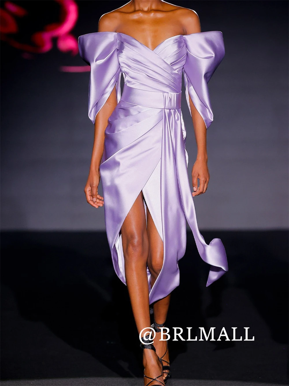 BRLMALL Lavender Tea-Length Formal Dress for Women 2025 Off Shoulder Sleeves Front Slit Party Gown Wedding Guest Dresses
BRLMALL Lavender Tea-Length Formal Dress for Women 2025 Off Shoulder Sleeves Front Slit Party Gown Wedding Guest Dresses