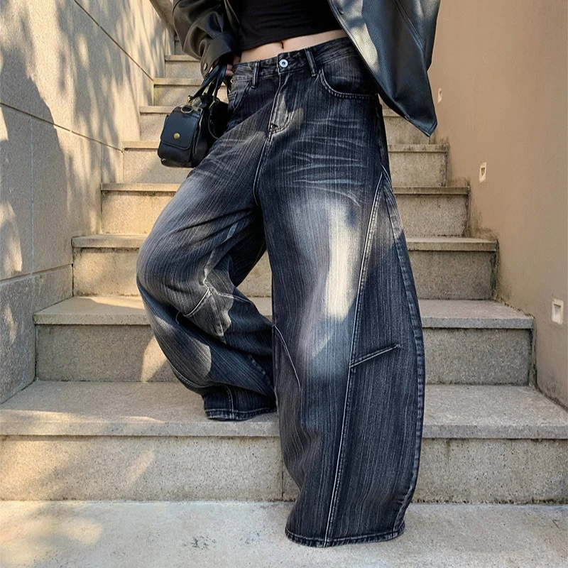 Women Pants Denim Pant Jeans Splice Vintage Washed Floor Length Loose Mid Waist Y2k Streetwear Straight Trousers Work Summer
Women Pants Denim Pant Jeans Splice Vintage Washed Floor Length Loose Mid Waist Y2k Streetwear Straight Trousers Work Summer