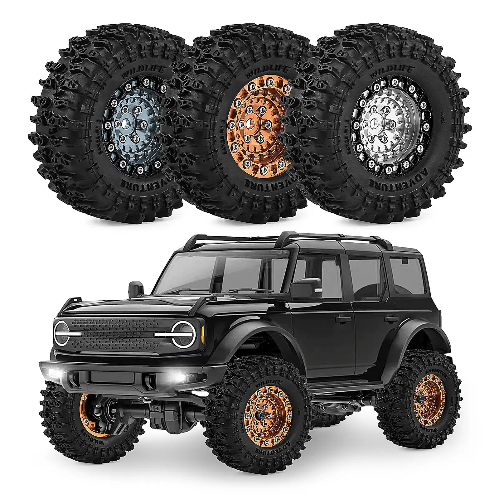 4cps 1.3 inch Metal Beadlock Wheel & Rubber Tire Set for 1/24 1/18 Ascent-18 TRX4M SCX24 AX24 FCX24 RC Cralwer Upgrade Parts
4cps 1.3 inch Metal Beadlock Wheel & Rubber Tire Set for 1/24 1/18 Ascent-18 TRX4M SCX24 AX24 FCX24 RC Cralwer Upgrade Parts