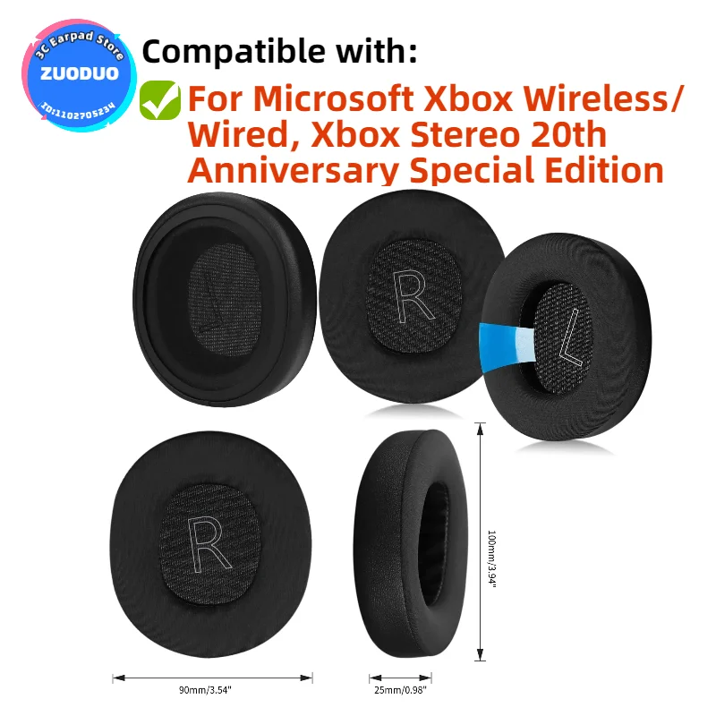 Ear Pad for Microsoft Xbox Wireless/Wired, Xbox Stereo 20th Anniversary Special Edition Headphones Mesh / Ice gel / Earmuffs
Ear Pad for Microsoft Xbox Wireless/Wired, Xbox Stereo 20th Anniversary Special Edition Headphones Mesh / Ice gel / Earmuffs