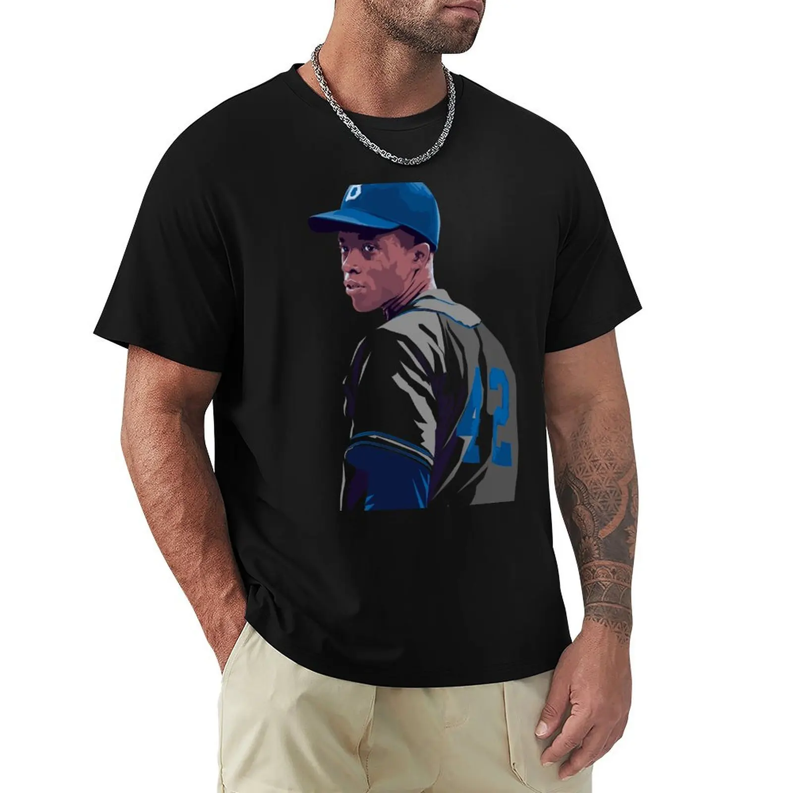 Chadwick Boseman as Jackie Robinson T-Shirt customizeds custom shirt heavyweights plus size men clothing
Chadwick Boseman as Jackie Robinson T-Shirt customizeds custom shirt heavyweights plus size men clothing