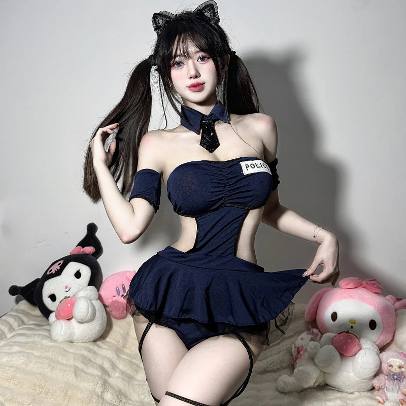 Sexy Lace Up Hollow Out Lingerie Role Playing Bodysuits Side Hollow Nightclub Erotic Nightdress
Sexy Lace Up Hollow Out Lingerie Role Playing Bodysuits Side Hollow Nightclub Erotic Nightdress