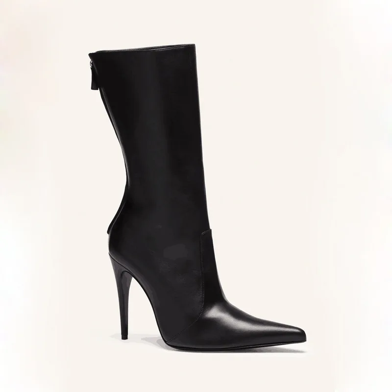 New Thin High Heel Pointed Thin Heel Ultra High Heel Side Zipper Mid Sleeve Boots Cross Border Large Size Women's Boots
New Thin High Heel Pointed Thin Heel Ultra High Heel Side Zipper Mid Sleeve Boots Cross Border Large Size Women's Boots