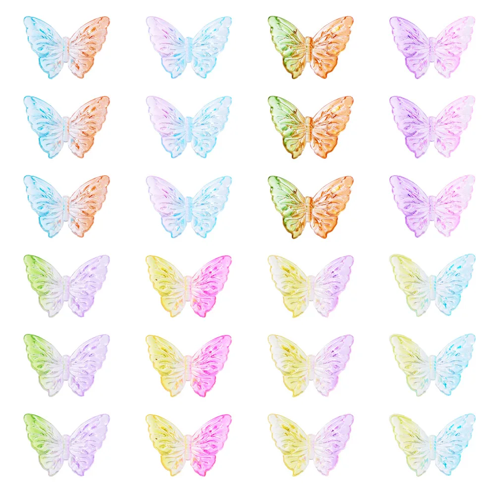 32Pcs 8 Colors Two Tone Transparent Acrylic Beads Butterfly Beads for Jewelry Making Loose Spacer Beads DIY Bracelet Necklace
32Pcs 8 Colors Two Tone Transparent Acrylic Beads Butterfly Beads for Jewelry Making Loose Spacer Beads DIY Bracelet Necklace
