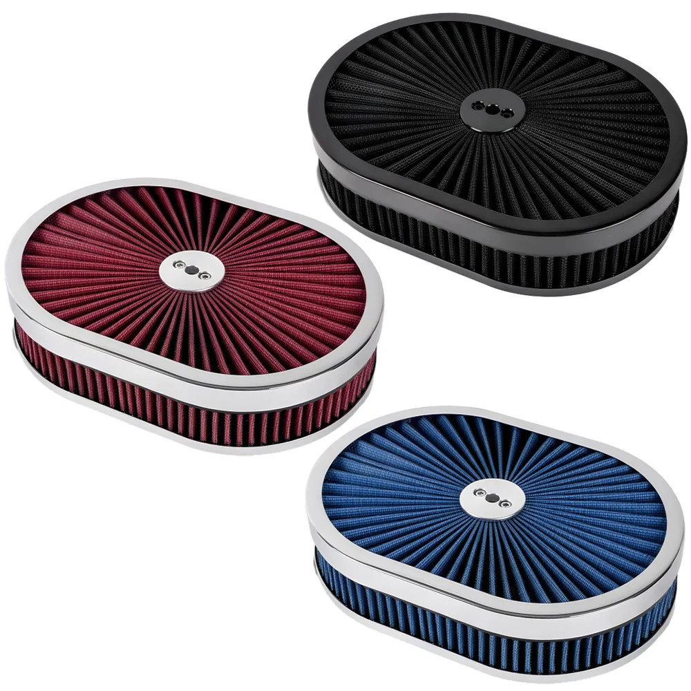 1pc 12" x 2" Oval Air Filter Assembly Kit For Chevrolet Camaro (Clasic)/Corvette /Impala /Nova /C10 Pickup For Ford Mustang
1pc 12" x 2" Oval Air Filter Assembly Kit For Chevrolet Camaro (Clasic)/Corvette /Impala /Nova /C10 Pickup For Ford Mustang