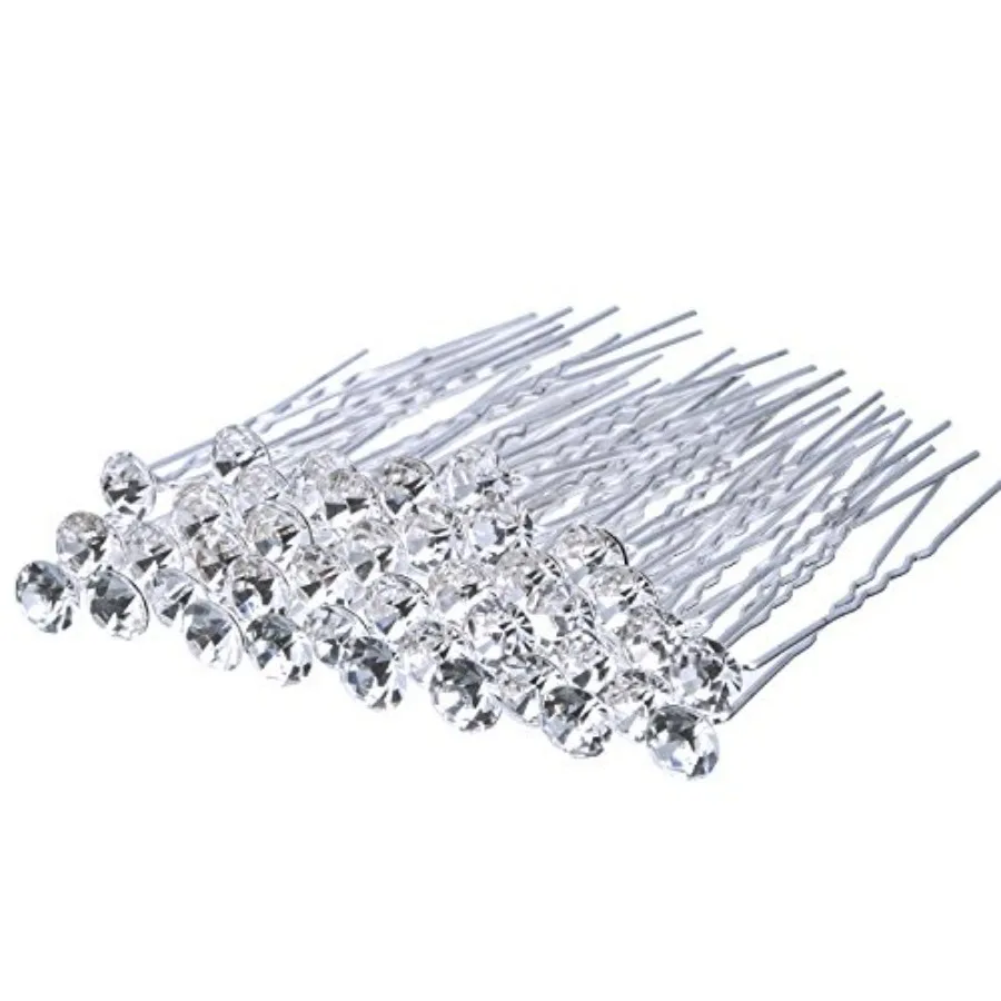 40 Pcs Bridal Wedding Hair Pins, U Shaped Rhinestone Hair Clips, Crystal Silver Wedding Hair Jewellery Hair Styling Accessories
40 Pcs Bridal Wedding Hair Pins, U Shaped Rhinestone Hair Clips, Crystal Silver Wedding Hair Jewellery Hair Styling Accessories