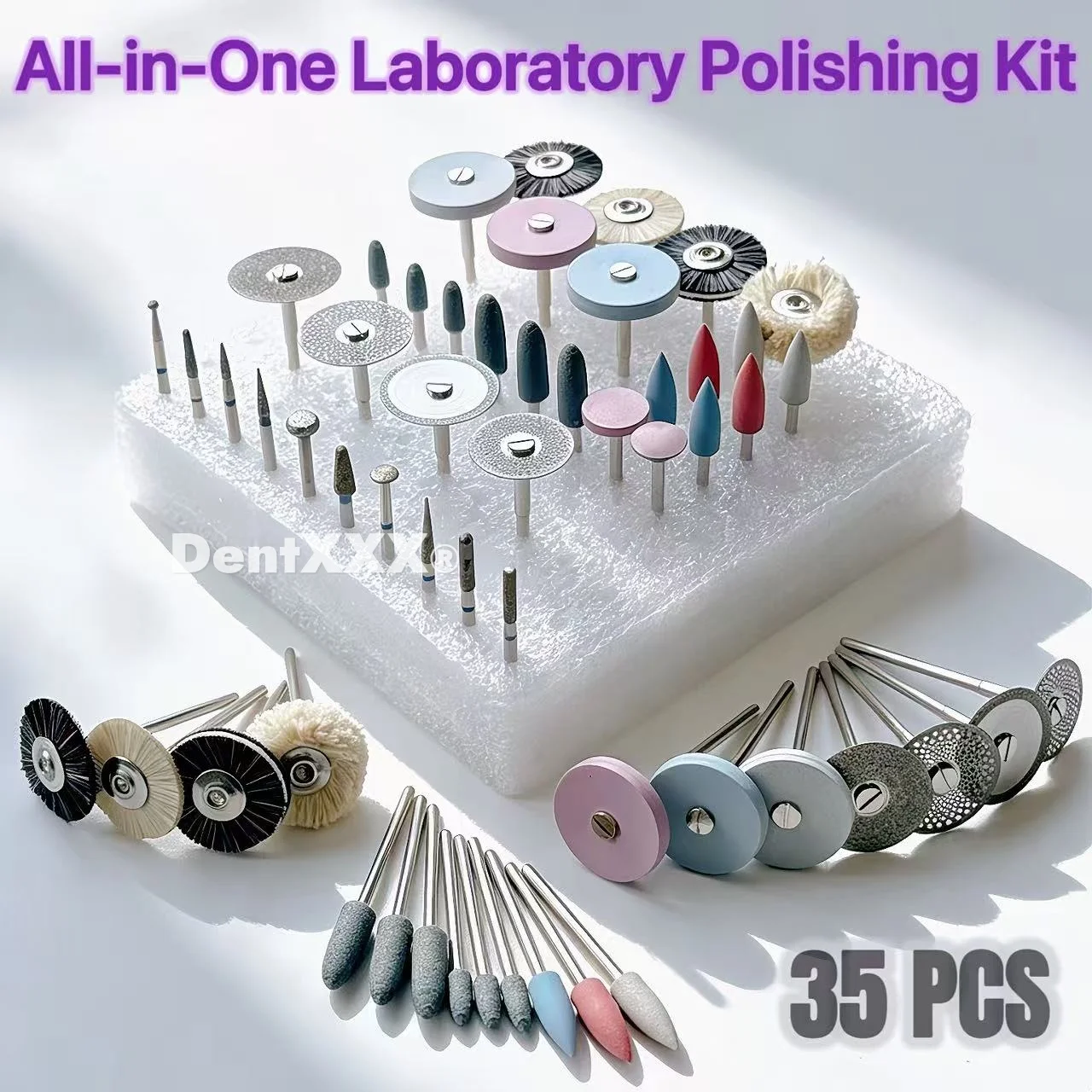 35Pcs Laboratory Multi-Purpose Polishing Heads & Finishing Kit 2.35 Shank Professional Rotary Finishing Tools
35Pcs Laboratory Multi-Purpose Polishing Heads & Finishing Kit 2.35 Shank Professional Rotary Finishing Tools