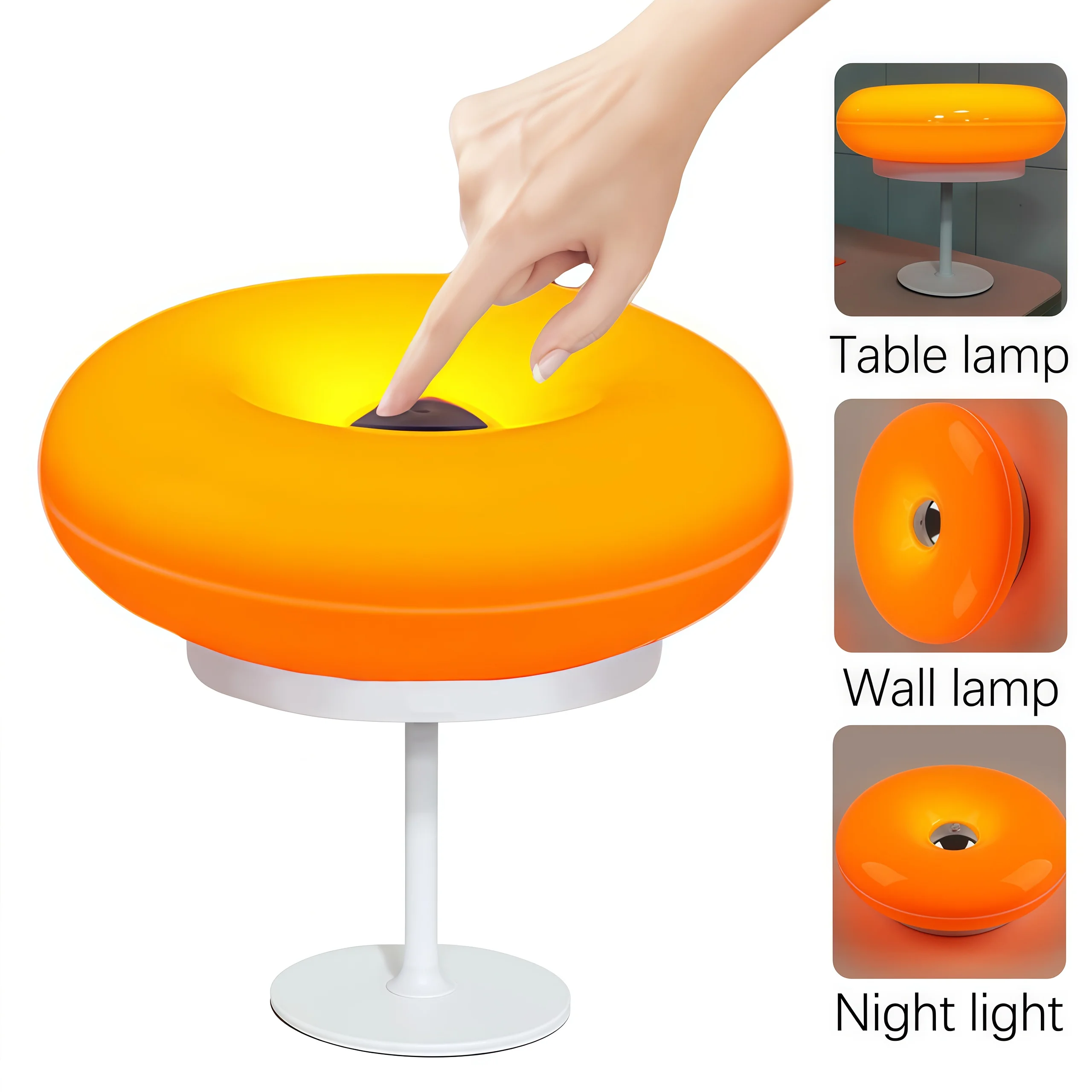 Окружающая декоративная настольная лампа в виде пончика, современный светодиодный прикроватный ночник с регулируемой яркостью, USB-разъем, настольная лампа, подходящая для декора интерьера
Окружающая декоративная настольная лампа в виде пончика, современный светодиодный прикроватный ночник с регулируемой яркостью, USB-разъем, настольная лампа, подходящая для декора интерьера