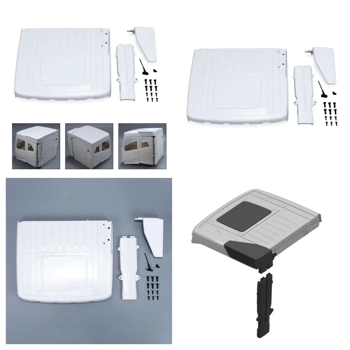 Plastic Low Roof Spare for 1/14 DIY Tamiya Remoted Control Tractor Truck VO FH16 56375 56360 56362 RC Lorry Car Rescue Vehicle
Plastic Low Roof Spare for 1/14 DIY Tamiya Remoted Control Tractor Truck VO FH16 56375 56360 56362 RC Lorry Car Rescue Vehicle