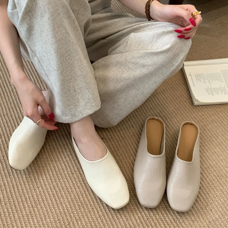 mules Woman Shoes leather shallow slipper designer closed toe flats slides fashion slip on shoes gray apricot zapatos de mujer
mules Woman Shoes leather shallow slipper designer closed toe flats slides fashion slip on shoes gray apricot zapatos de mujer