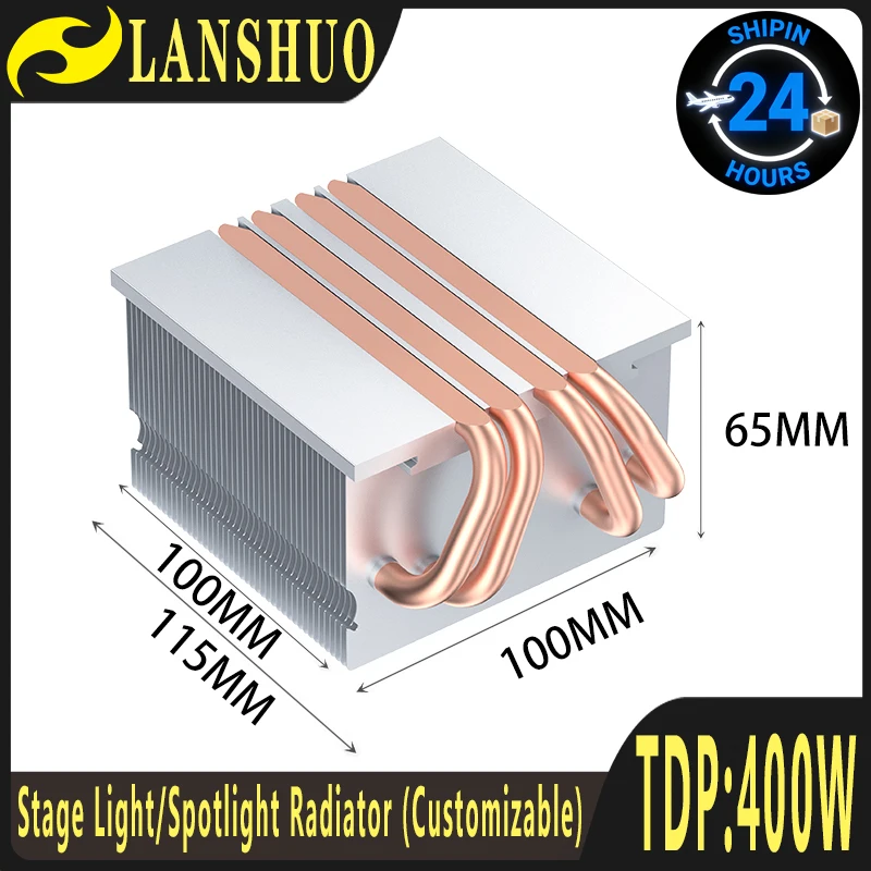 LANSHUO 4 Heat Pipe Diameter Size 8mm Stage Light Heat Sink Efficient Heat Dissipation Adapting To Power Consumption TDP: 400W
LANSHUO 4 Heat Pipe Diameter Size 8mm Stage Light Heat Sink Efficient Heat Dissipation Adapting To Power Consumption TDP: 400W
