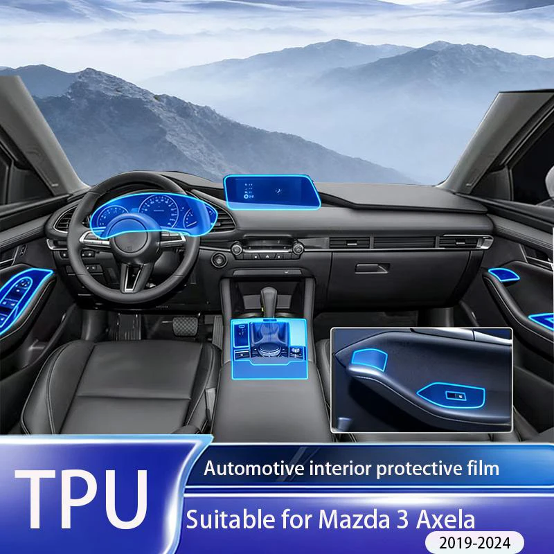 Suitable for 2019-2024 Mazda 3 Axela invisible interior film TPU material car interior anti scratch protective film
Suitable for 2019-2024 Mazda 3 Axela invisible interior film TPU material car interior anti scratch protective film